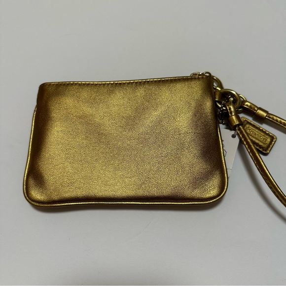 Coach Julia Spotlight Bronze Leather Wristlet New in Gift Box
